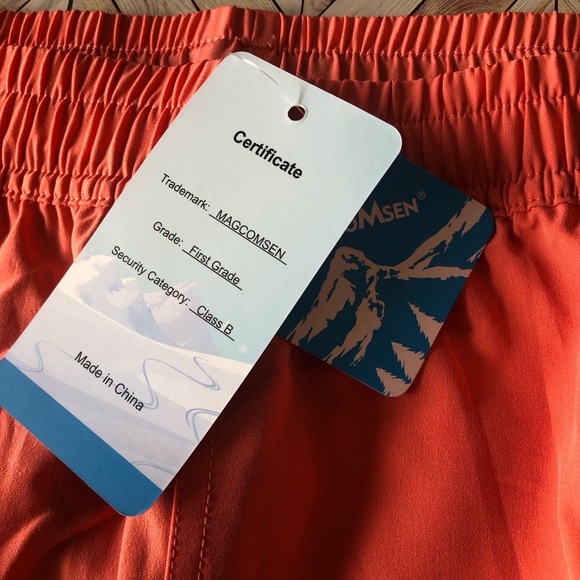 Magcomsen Mens Outdoorsport Performance Shorts Size 40. Orange NWT - Picture 4 of 8
